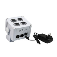 4PCS 18W RGBWA + UV 6IN1 Alimenté par Batterie Sans Fil DMX IR télécommande Led Flat Par Light Wedding DJ Event Uplights