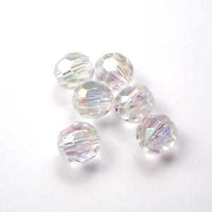 Couleur électrolytique perles d'angle transparentes diamant coupe bijoux à bricoler soi-même accessoires perforé 500 perles acryliques perles transparentes - Product Image 6