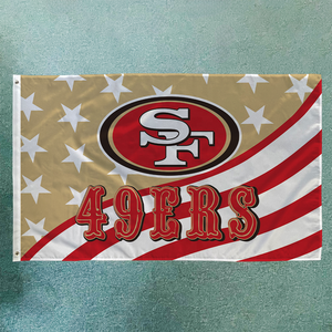 <span class=keywords><strong>En</strong></span> Stock All Nfl Football Team Flag 3x5ft Diseño personalizado de alta calidad <span class=keywords><strong>San</strong></span> <span class=keywords><strong>Francisco</strong></span> 49ers Banner 100% Poliéster Deportes Nfl Flag - Product Image 3