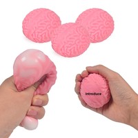Jouet de décompression amusant pour Halloween, en forme de cerveau, en caoutchouc à presser, Needoh Squishy Toy