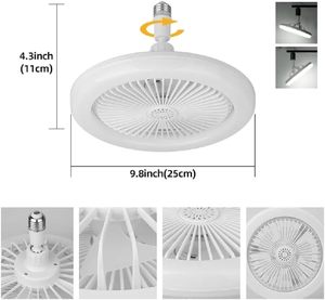 Modern <b>Remote</b> <b>Control</b> 360 Degree Rotation Fan Lamp with LED <b>Lights</b> Quiet <b>Ceiling</b> Fan for Bathroom - Product Image 2