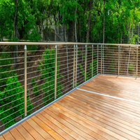 Poteau de garde-corps en câble résistant au vent, en acier inoxydable 316, pour balcon en hauteur