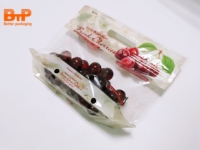 Pochette personnalisée à fermeture éclair sur pied Sacs d'emballage en cerises Pochettes de stockage en forme de fraise et de raisin Sacs d'emballage recyclé réutilisables