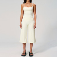 Ensemble de yoga pour femmes, pantalon et débardeur à bretelles, en nylon et élasthanne, séchage rapide, extensible dans les quatre sens