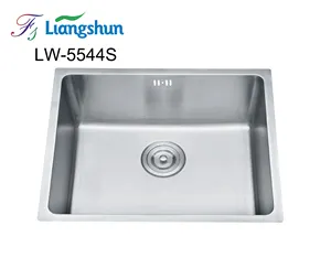 LW-5544S اليدوية البسيطة Undermount مربع حوض الغسيل العالمي الفولاذ المقاوم للصدأ 201 بالوعة المطبخ