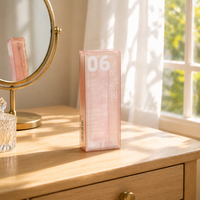Boîte d'emballage cosmétique pliable portable personnalisée en PET avec matériaux recyclés et impression offset UV pour gloss à lèvres