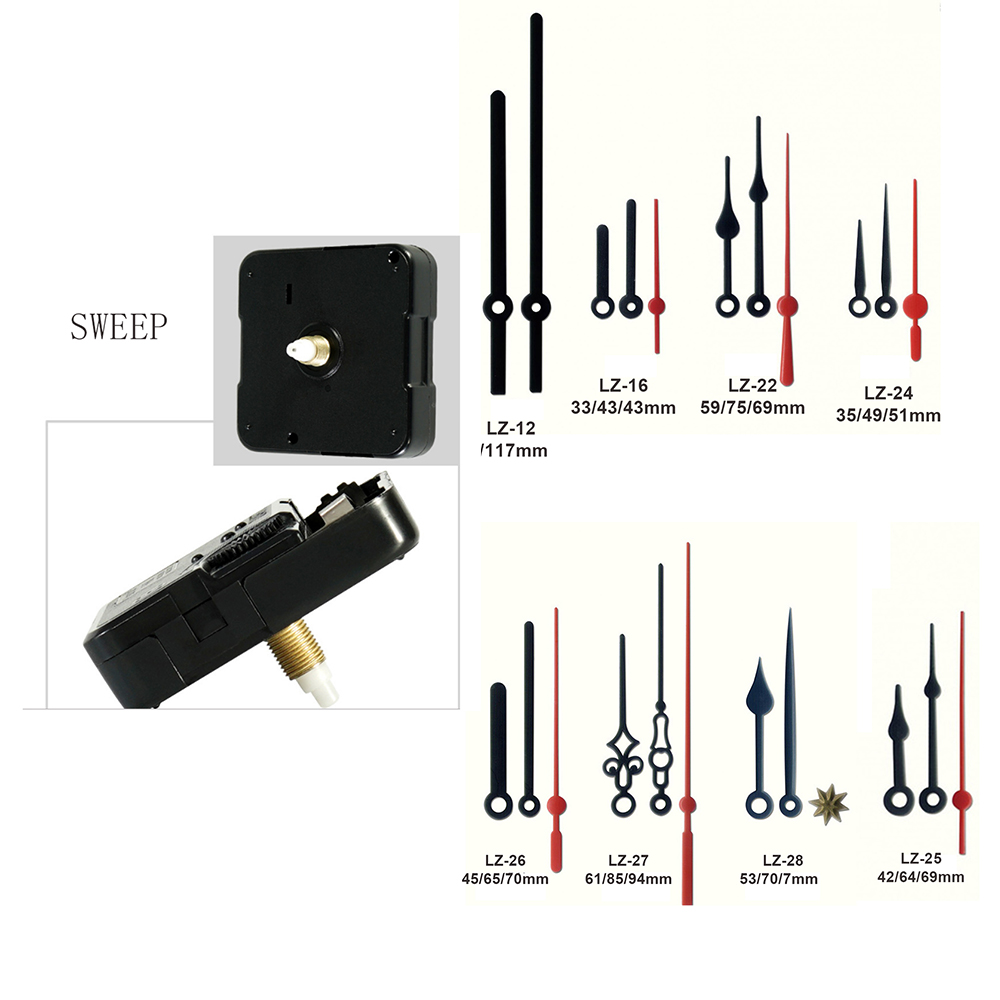 Оптовая продажа, бесшумные настенные часы «сделай сам», блокировка, детали и аксессуары, механизм движения с руками, механические винтажные часы