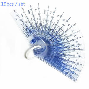 Jauge d'épaisseur de bonne qualité Jauge d'épaisseur d'épaisseur en plastique Plage de mesure 0.02 à 1.00mm 17 pièces/ensemble - Product Image 4