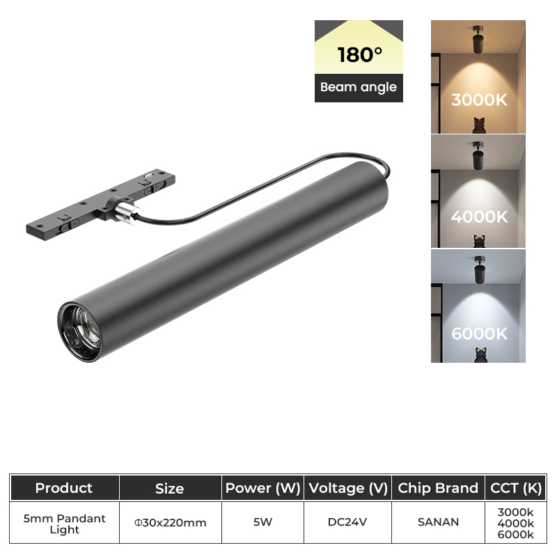 Lumière Pandant de 5 mm