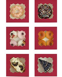 Venta caliente embalaje de cartón plegable panadería pastel pastelería caja impresa boda grande Pvc tapa transparente rojo tratar pastel cajas de papel - Product Image 4