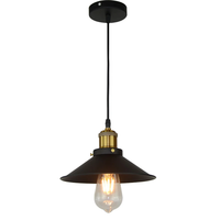 Lampe suspendue moderne, style industriel vintage, rétro, café, bar, restaurant, lustre en fer, extérieur, intérieur, support E27, lampe suspendue
