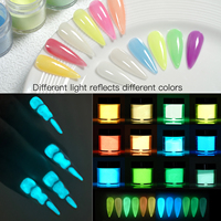 Poudre de pigment fluorescent lumineux convient à la poudre de pigment au néon d'art d'ongle peut bricolage poudre lumineuse fluorescente de colle mélangée