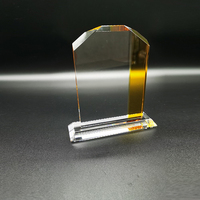 Verre de trophée en cristal de récompense de haute qualité personnalisé en gros professionnel pour les récompenses d'entreprise