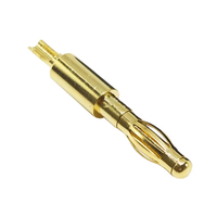 Connecteur banane plaqué or en cuivre pur 4 mm, connecteur de test de panneau, soudage, amplificateur de puissance, haut-parleur audio, résistant à la tension, isolation