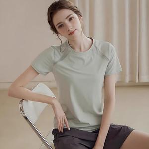 Wholesale Women's Yoga Top Short Sleeve Breathable Mesh <b>Back</b> Workout Shirt Quick Dry Activewear Running Plus Size Sports <b>T</b>-shirt - Product Image 2