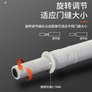 Loquet de porte magnétique avec aimant en acier inoxydable pour fermeture de tiroir d'armoire, design invisible sans poignée - Product Image 2
