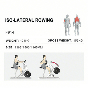 Smith vogatore palestra attrezzature Fitness corpo esercizio fila piastra caricata per il Bodybuilding - Product Image 2