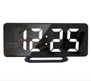 Gương bề mặt với lớn <span class=keywords><strong>LED</strong></span> Dimmer hiển thị Dual USB Charger cổng với chức năng báo lại kỹ thuật số Đồng hồ báo thức - Product Image 6