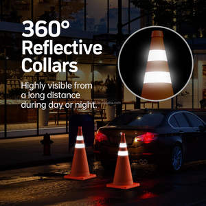 28in katlanabilir trafik güvenliği turuncu konileri, çok amaçlı Pop-up konileri ve yansıtı<span class=keywords><strong>c</strong></span>ı yaka, yol park için - Product Image 3