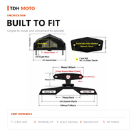 Feu arrière tout-en-un pour moto, feu stop LED, éclairage de plaque d'immatriculation, clignotant, 12V, universel, boîtier en métal ABS PC, arrière