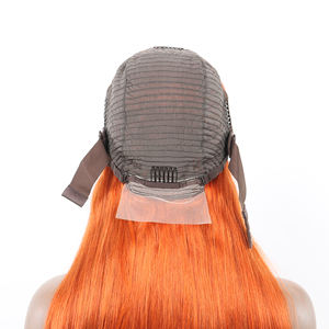 Новый модный стиль 13*4 hd Швейцарский Рыжий Оранжевый парик на фронтальной сетке волнистые бразильские волосы фронтальные парики - Product Image 6