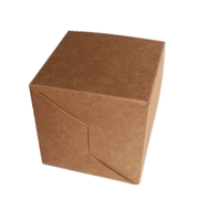 Bougie brune ordinaire bon marché Bougie parfumée carrée écologique Boîte d'emballage kraft brun Brun pour emballage de bougie Papier kraft