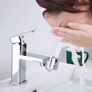 Vendita calda a doppia funzione cucina a 720 gradi grande angolo di rubinetto del lavandino aeratore per il lavaggio del viso, gargarismi, lavaggio degli occhi - Product Image 5