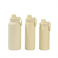 Lot de 2 gourdes isothermes pour enfants de 12 oz, en acier inoxydable 304, avec pailles et couvercles, pour garçons et filles, idéales pour l'école et les sorties scolaires, pour boissons froides