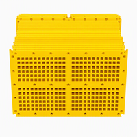 Panneau d'écran modulaire en polyuréthane à fentes et à fixation par boulons, trous carrés et ronds pour usine de cribles vibrants
