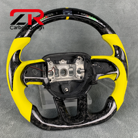 Volant en fibre de carbone forgé sur mesure pour Dodge Charger Challenger SRT Hellcat 2014-2023 pour Jeep Grand Cherokee Trackhawk