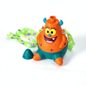 Gran oferta, botella de agua de grado alimenticio de plástico PP personalizada, figura de Animal 3D de dibujos animados, taza de bebida con correas para niños - Product Image 1