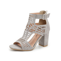 Nouveauté été Sandales à talons hauts tendance mode pour femmes à bout ouvert en forme de bouche de poisson avec boucle creuse et talon épais pour augmenter la taille