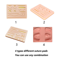 Kit complet de pratique de suture pour la formation des infirmières, plaies pré-coupées, coussin de suture, outils de formation à la suture, instruments chirurgicaux