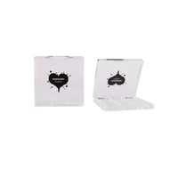 Palette de fards à paupières vide personnalisable avec logo transparent, emballage cosmétique rectangulaire 9 compartiments pour poudre de blush, marque privée