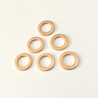Flat Copper Washer Gasket Crush Washers Fastener 10x15x1.4mm Mulit-Size for Brake Banjo Bolts Fittings