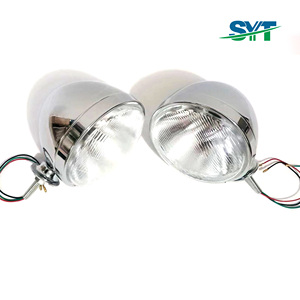 Nuevo Faro Delantero Vintage de 7 Pulgadas para Coche, Luces Antiniebla Halógenas, Carcasa de <span class=keywords><strong>Bala</strong></span> Semicerrada para Motocicleta, 6000K H4, Vidrio de Borosilicato de Alta Calidad - Product Image 1