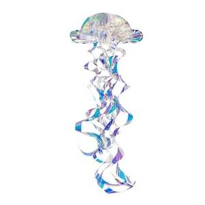 Nicro sirène thème <span class=keywords><strong>méduse</strong></span> forme néon arc-en-ciel Film créatif pliable décorations pour la maison pour les fêtes d'anniversaire et de mariage - Product Image 5