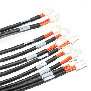 Câble d'alimentation CC personnalisé à 2 broches, assemblage 105 ° Faisceau de câbles haute température C 300V avec fils rouges/noirs et connecteurs blancs pour batteries - Product Image 2