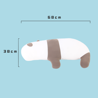 Peluche Panda Cartoon Super Douce OEM ODM en Gros, Coussin à Câliner Brodé Effet Rafraîchissant, Poupée en Peluche Apaisante en Nylon