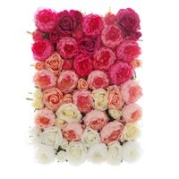 FPS023 Panneaux muraux de fleurs artificielles de haute qualité en soie faits à la main pour la décoration de mariage et de la Saint-Valentin