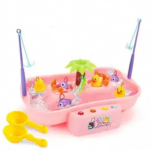 Nouveau jeu éducatif pour enfants canard jeu de pêche jouets avec lumières et musique Cycle de l'eau