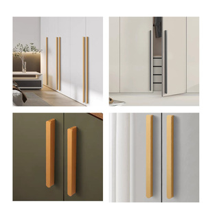 Moderner Einbau-Schrankgriff aus Aluminiumlegierung Verdeckter Schubladengriff Matt Schwarz für Küche Schlafzimmer Möbel Kleiderschrank - Product Image 5