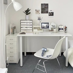 <span class=keywords><strong>Escritorio</strong></span> de ordenador de MDF <span class=keywords><strong>blanco</strong></span> económico y cómodo directo de fábrica para el hogar, oficina, estudio, dormitorio, juegos, mesas de comedor - Product Image 2