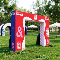Arche publicitaire gonflable à LED à changement de couleur, accessoire de stand pour salon professionnel, pour organisateurs de tournois sportifs et festivals