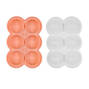 Molde de silicona para cubitos de hielo con tapa, esférico, de grado alimenticio, tipo embudo, con 6 cavidades, para hacer cubitos de hielo caseros. - Product Image 4