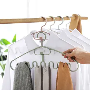 Hot Sale Closet Organizer Wave Pattern Shape Stackable Plastic Underwear Tie Clothes Hangers