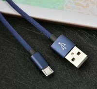 Kabel Data Mikro Android V8 Pengisi Daya Cepat, Kabel Data Mikro Android, Pengisian Daya Usb Kain Tenun Kepang 1M