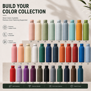 Custom Logo 500ml Sport Drink <strong>Bottle</strong> Stainless Steel Double Wall Vacuum Flask Thermal Rubber Paint Matte <strong>Gym</strong> Sports <strong>Water</strong> <strong>Bottle</strong> - Product Image 5
