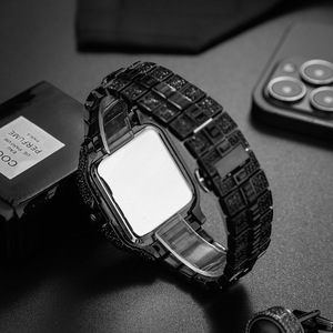 Chất lượng cao sang trọng Arabic quay số xem cho nam giới phụ nữ Iced ra đầy đủ kim cương hip hop phong cách Vàng Bling Nhật Bản Phong trào thạch anh xem - Product Image 6