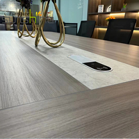 Nouveau modèle de Table en bois peinture de luxe placage de cuisson Microphone Table de conférence pour salle de réunion